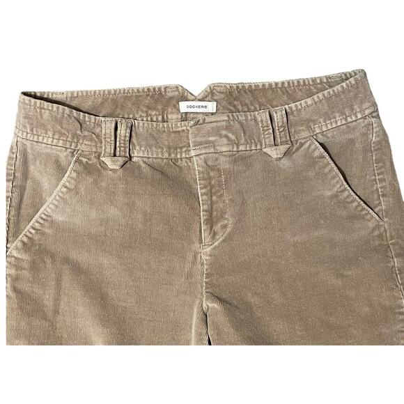 Dockers Women's Corduroy Pants Tan Straight‎ Trouser Leg Mid Rise Casual Size 8M - Picture 3 of 8